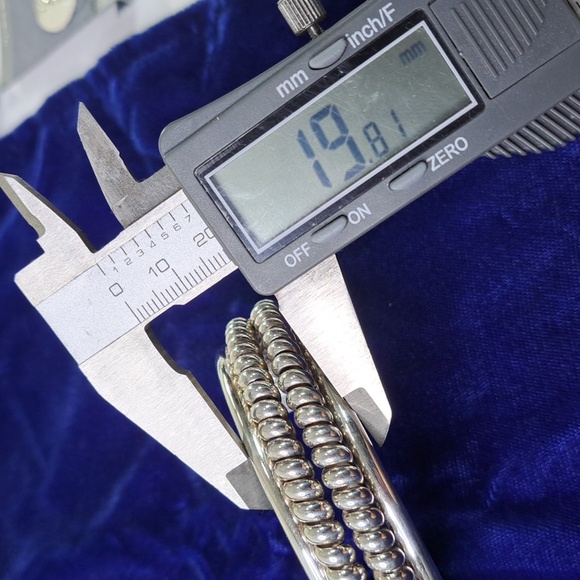 Sterling Silver Twisted Double Coil Cuff Bracelet Stamped Sterling - Picture 9 of 10